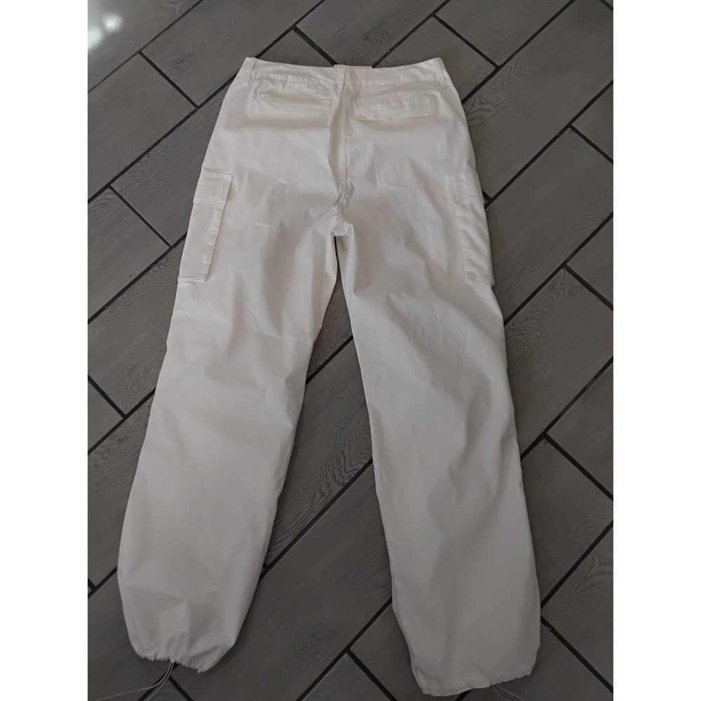 Good American Ivory White Cargo Parachute Pants Bungee Hem Size 8/29 NWT - Picture 4 of 6